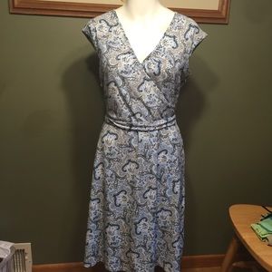 Ann Taylor Loft Petite Paisley Print Dress
